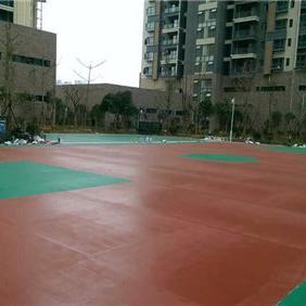 美地宝 塑胶地坪 球场地坪 塑胶篮球场地坪 透气型塑胶跑道施工工程 塑胶地面图片-上海正迪地坪材料有限公司 -
